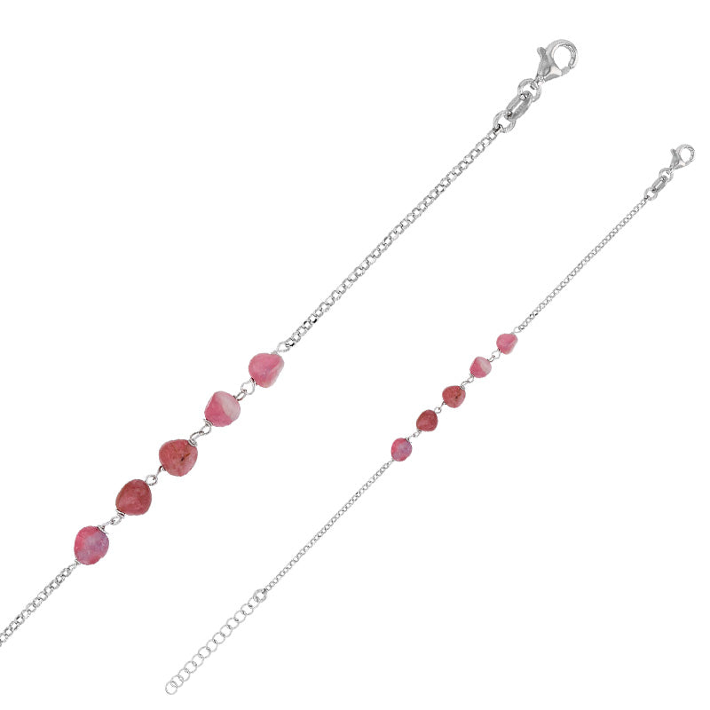 Bracelet Rose Tourmaline Élégance