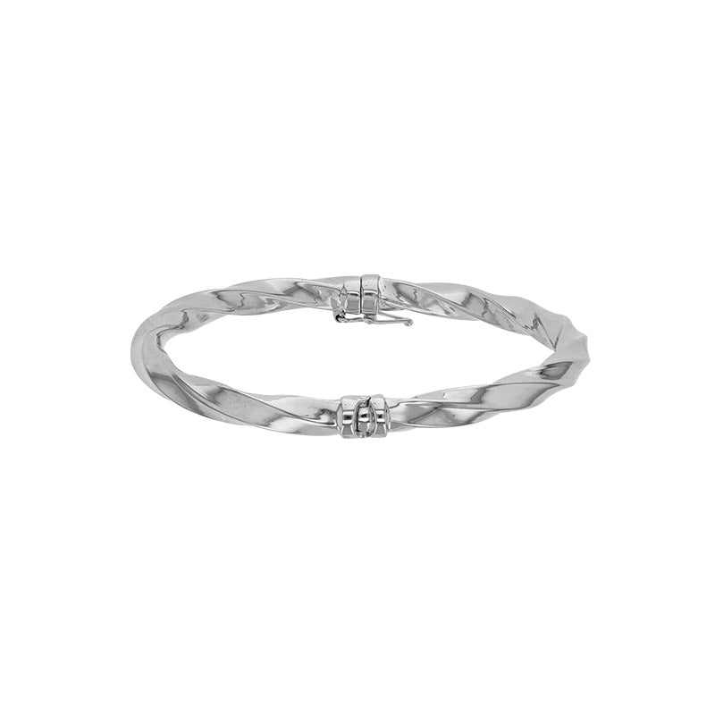 Bangle Sterling Rhodium Twist