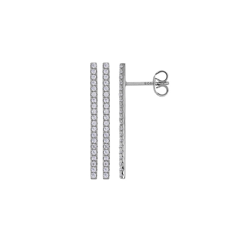 Boucles d'oreilles barrettes pavées Élise