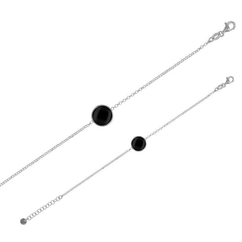Isadora Bracelet Rond Émail Noir
