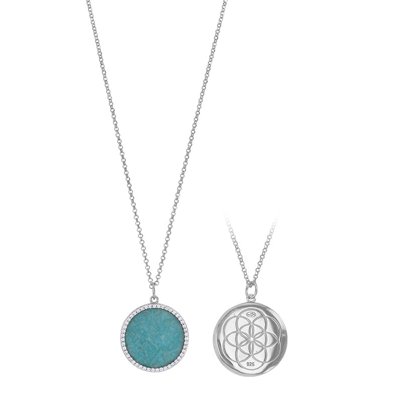 Collier Cassolette Titanic Amazonite