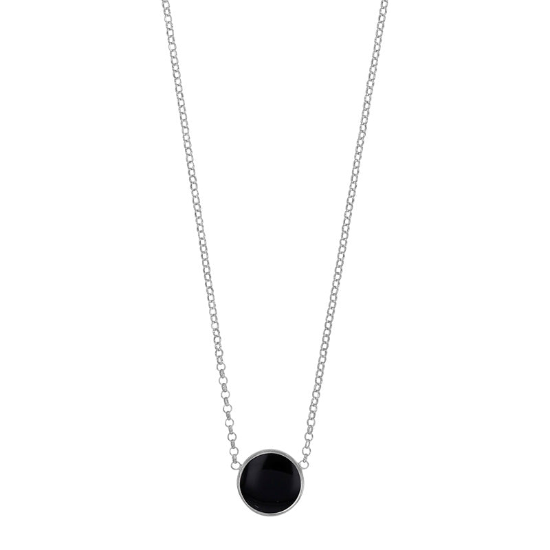 Isolde Collier Rond Émail Noir